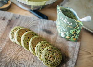 Organic Crumpets with a Matcha Twist!