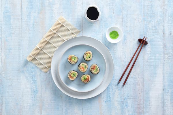 Dr Michael Mosley's Low Carb Smoked Salmon Sushi with Cauliflower Rice