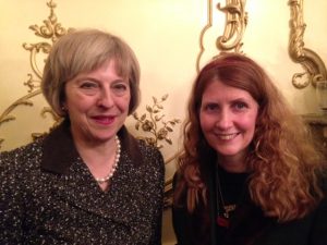 Theresa May with Alison Jane at The Journalist Charity Gala, January 2016