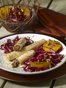 Olive Cigars and Cabbage Salad
