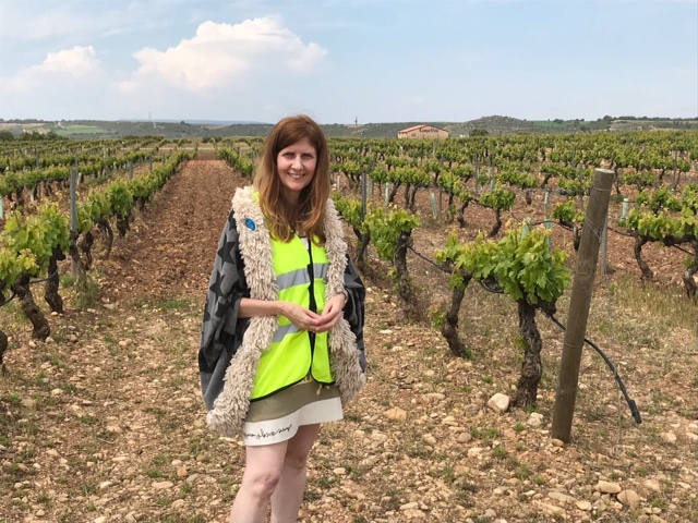 Journalist Alison Jane Reid Reporting on Sustainable Wine at Campo Viejo in Rioja.