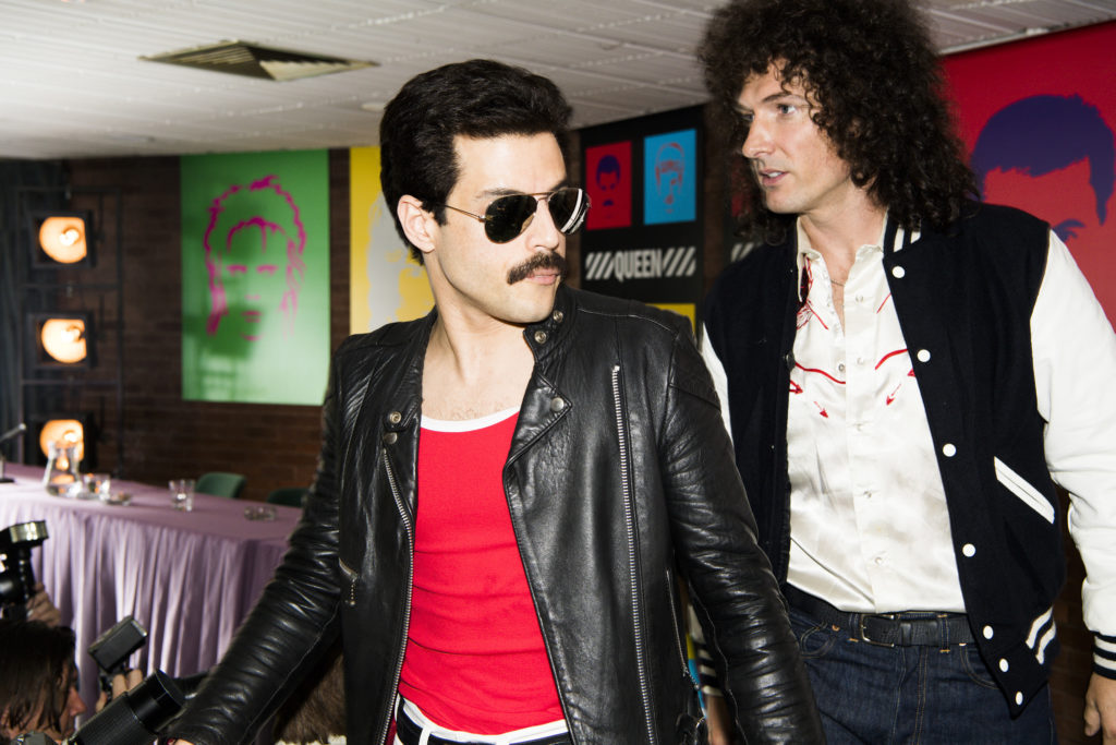 Rami Malek (Freddie Mercury) and Gwilym Lee (Brian May star in Twentieth Century Fox