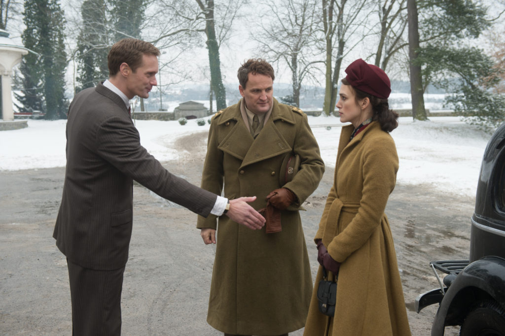 Keira Knightley, Alexander Skarsgard and Jason Clarke in The Aftermath