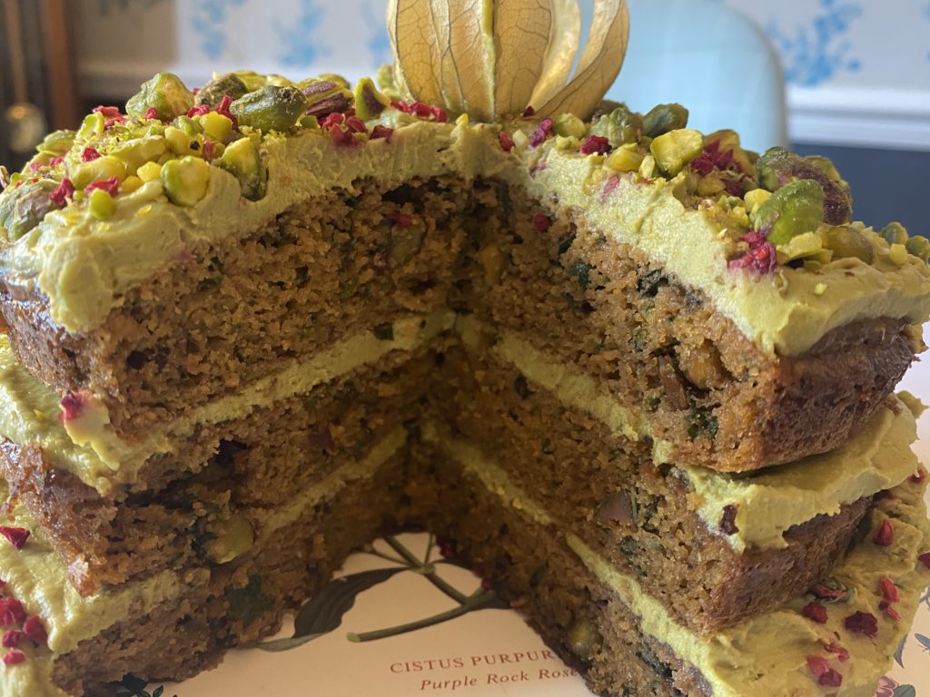 Organic Pistachio and Lime Cake